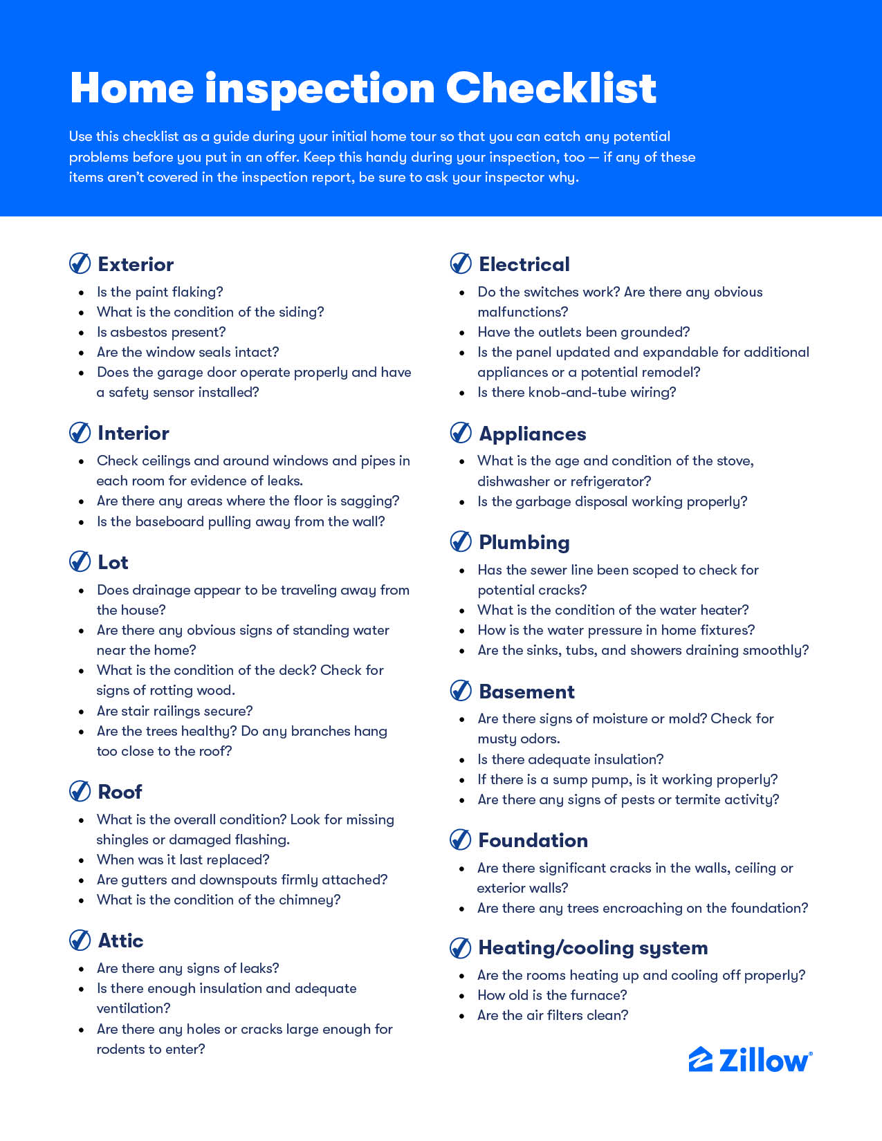 Free Home Inspection Checklist Printable