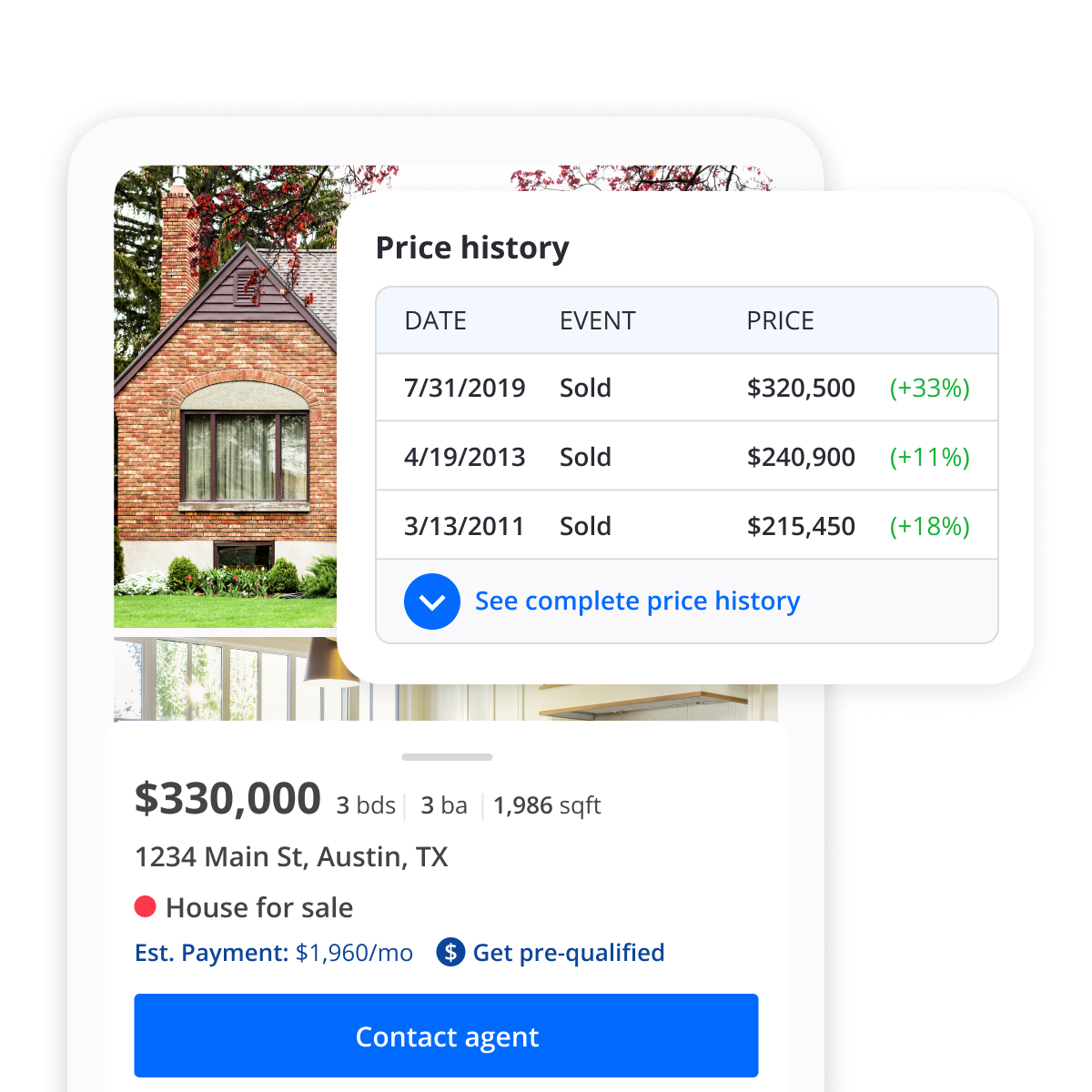 Find out a home's price history using Zillow's listings home search tool.