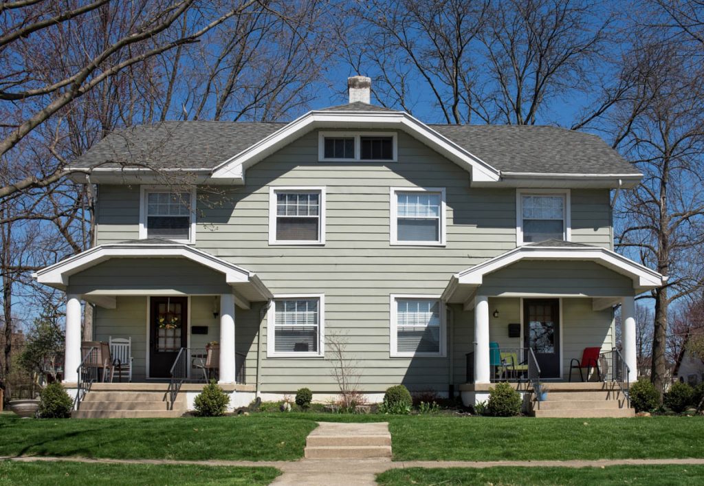 Duplex Housing with Front Porche