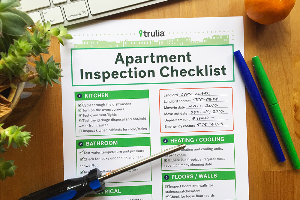 apartment rental inspection checklist