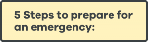 steps to prepare for an emergency at home