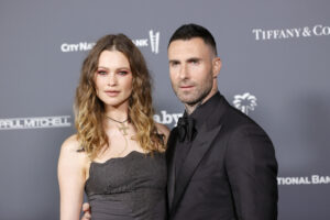 Adam Levine and Behati Prinsloo on the red carpet