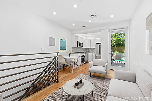 stuyvesant heights living room NYC rentals with outdoor space