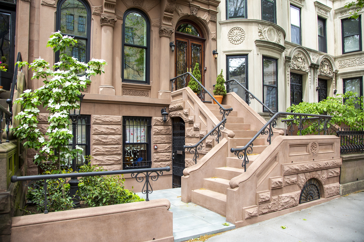 classic brownstones in park slope