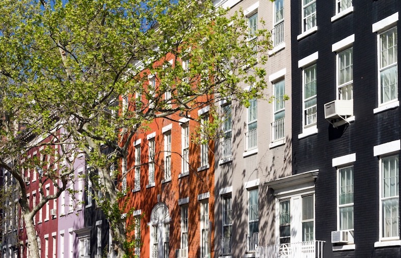 covid-19 guidance for real estate - colorful nyc rowhouses