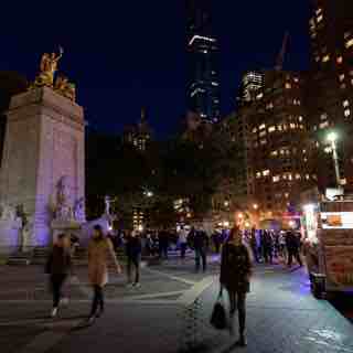Columbus Circle at Night, Lincoln Square