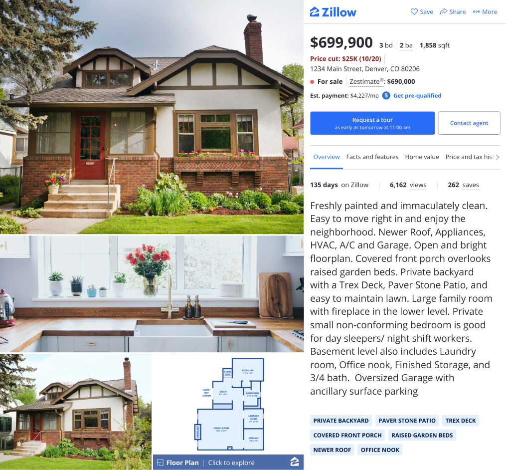 Incorporating Listing Descriptions into the Zestimate Zillow Tech Hub