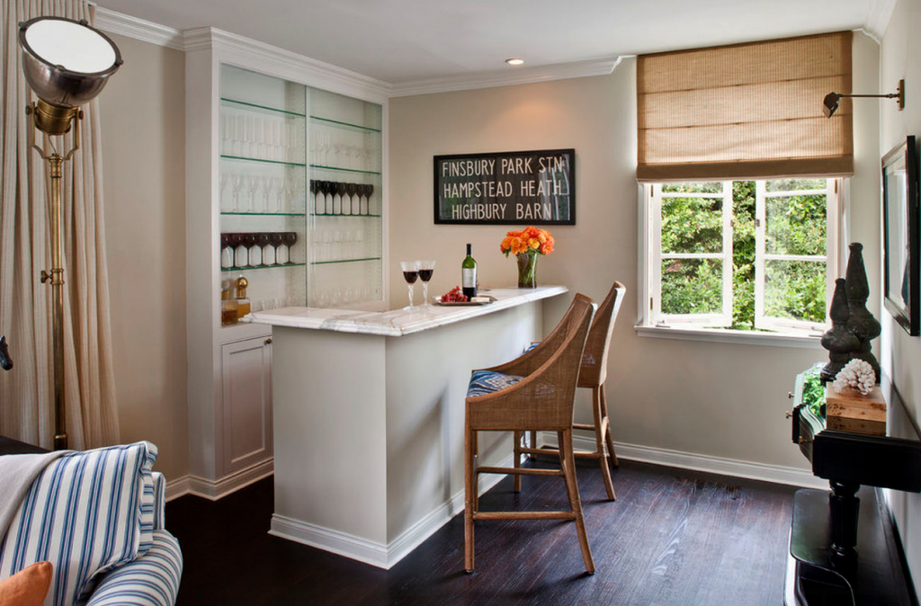 dining room turned into bar