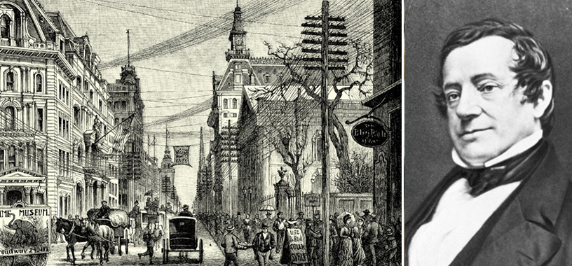 Illustration of Gotham and Washington Irving