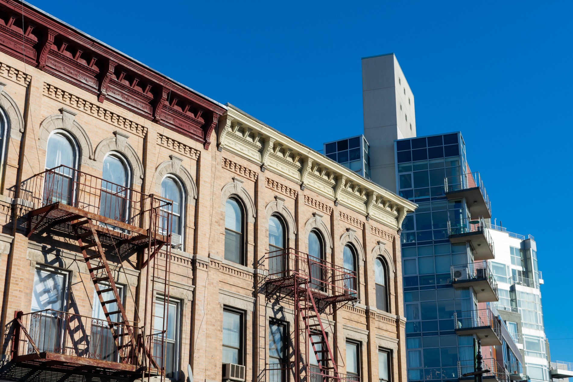 Prewar buildings and new construction in Greenpoint Brooklyn