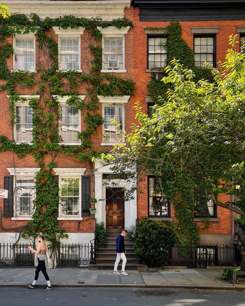 carissa burton - nyc townhouse exterior with ivy