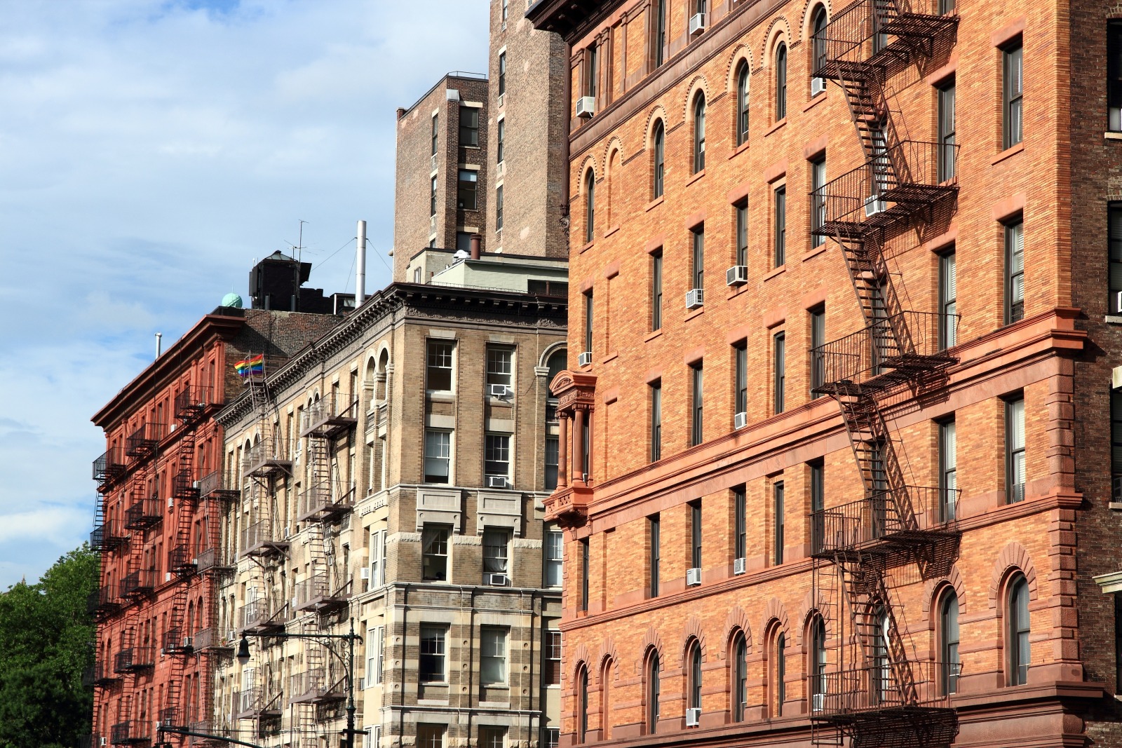 Rent stabilized apartments are usually found in buildings like these in NYC