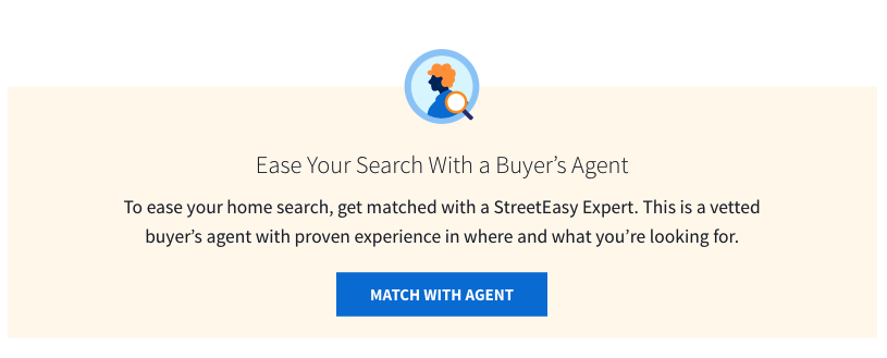 image of StreetEasy Expert Buyer Agent Match panel