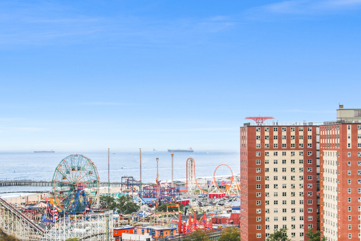 A view of Coney Island and one its biggest attraction, the Wonder Wheel.