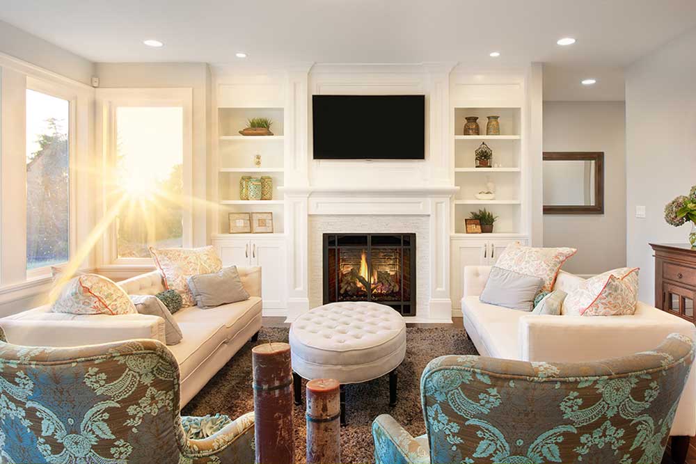 Staged living room