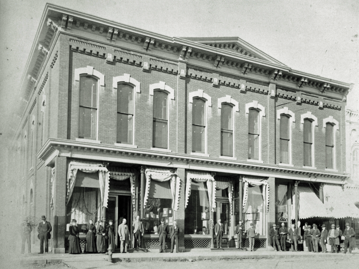 historic photo of retail building